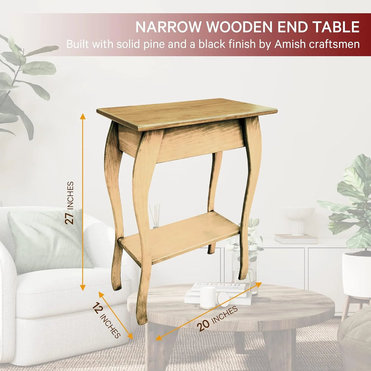 Unfinished Wooden 2-Tiered End Table Z743783