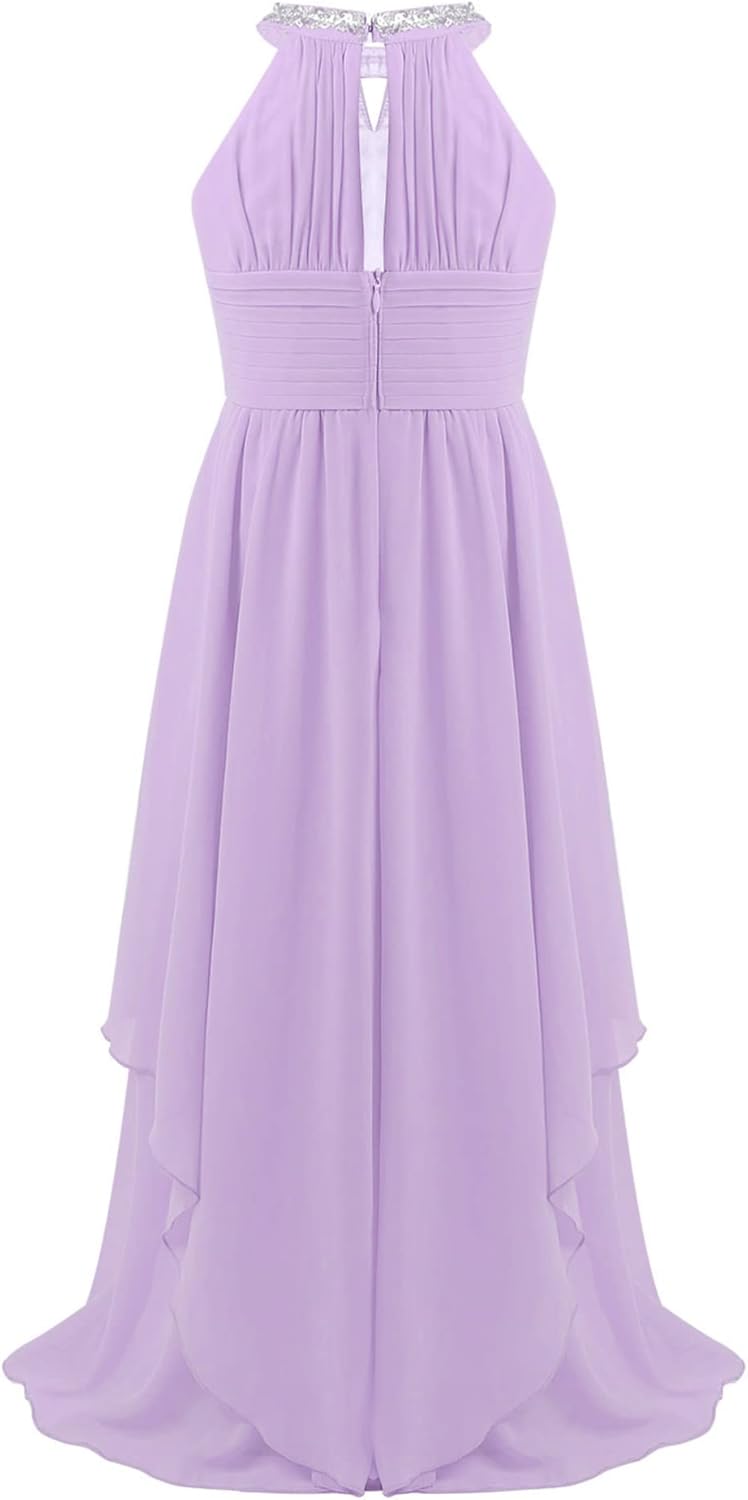 Lavender Floral Lace Long Romper Dress P977