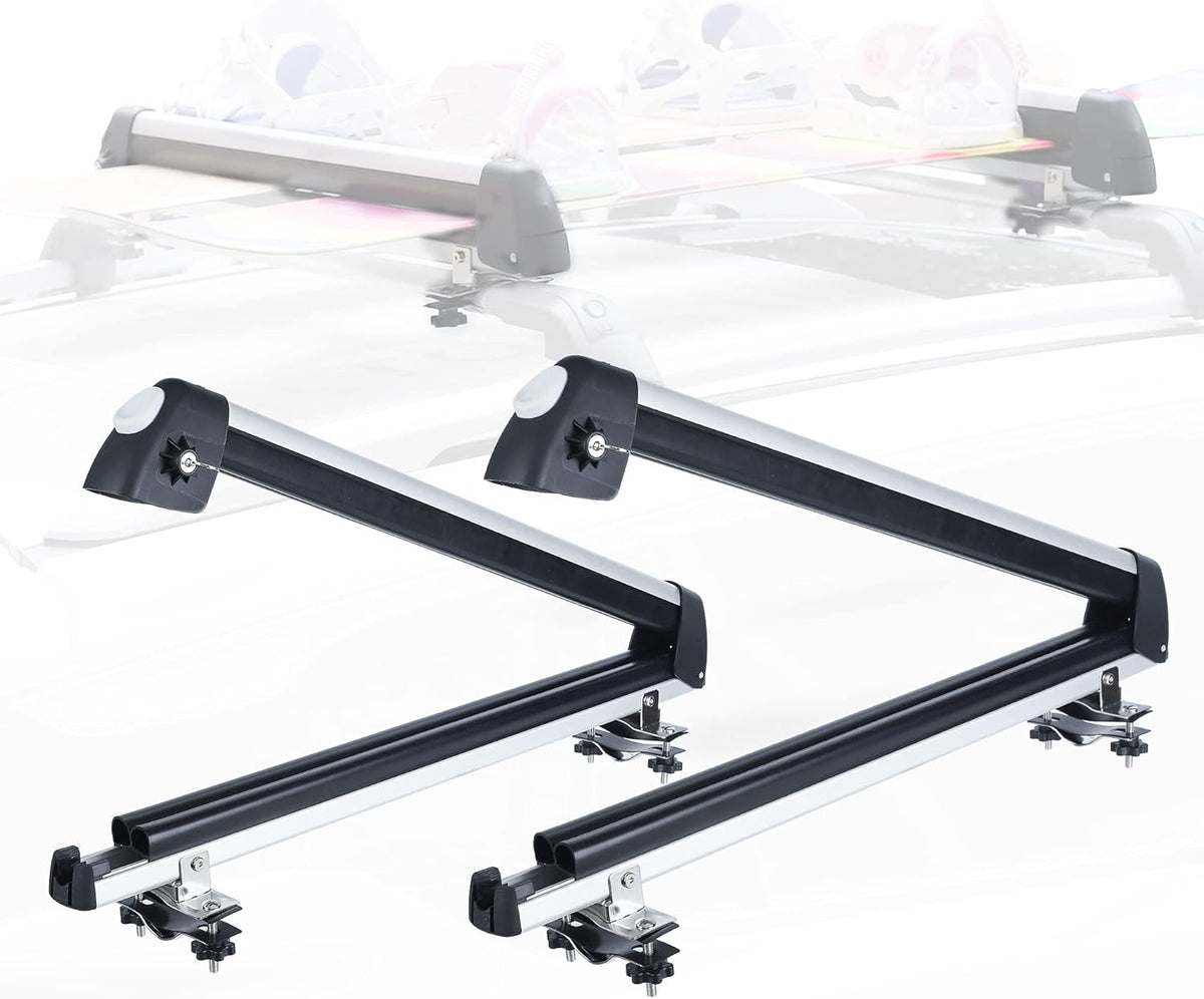 Aluminum Universal Ski Roof Rack for 6 Pairs of Skis or 4 Snowboards N231150