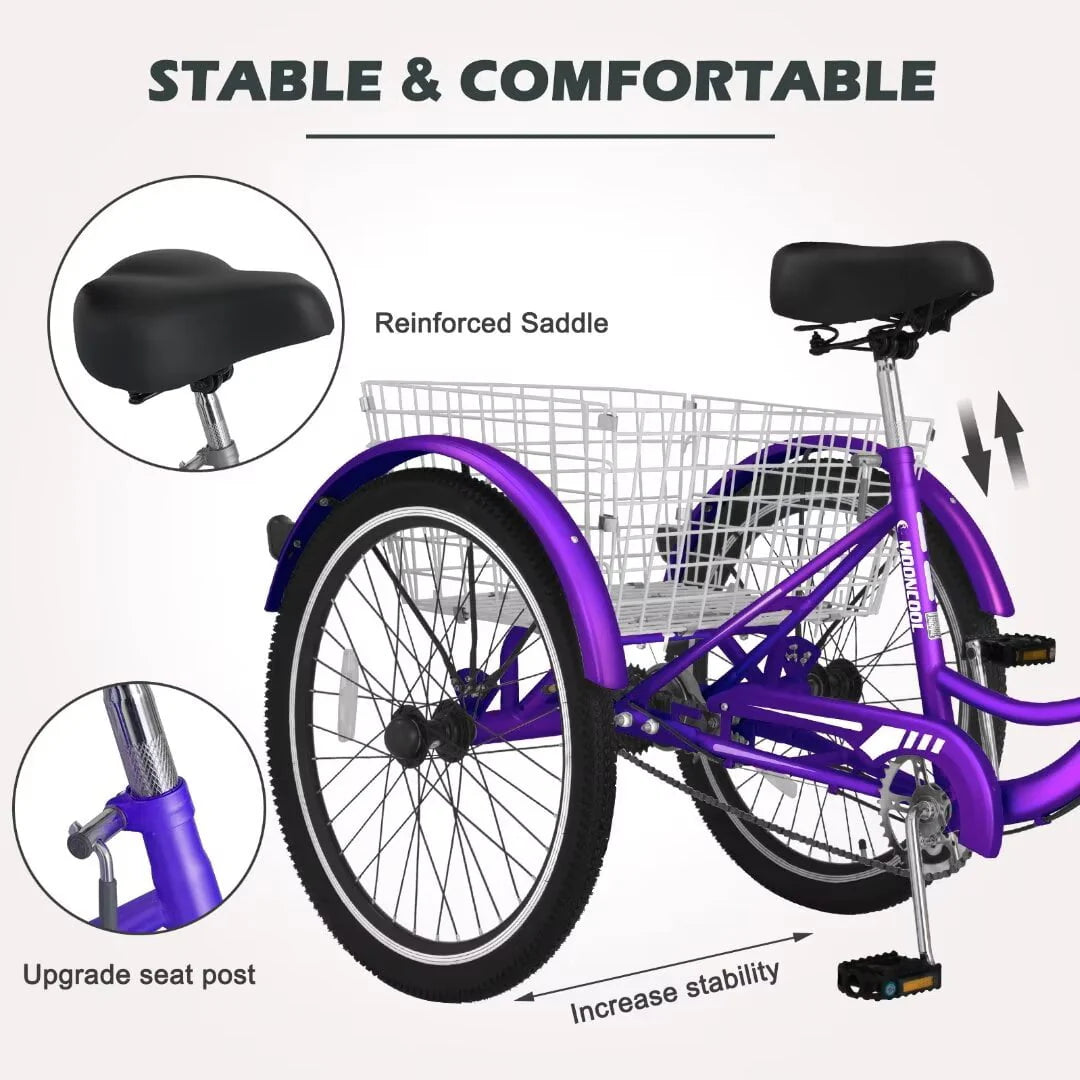 24 Inch 1 Speed Adult Tricycle X32051