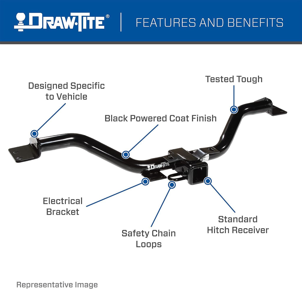 Black 2" Square Receiver Hitch F886373
