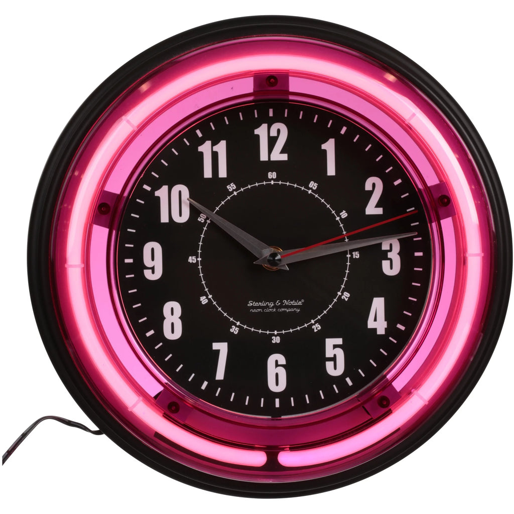 Pink Arabic Neon Wall Clock X4861