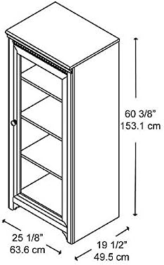 Audio Cabinet with 2 Adjustable Shelves in Antique Black N524