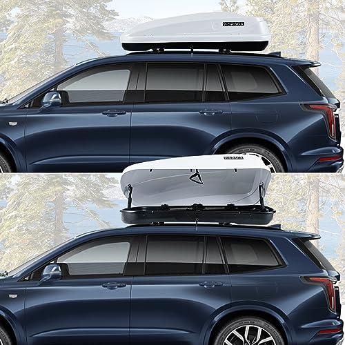 White 13 Cubic Feet ABS PMMA Roof Cargo Carrier X921