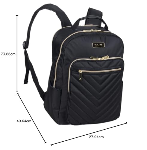 Black 24-Inch Quilted Luggage T626