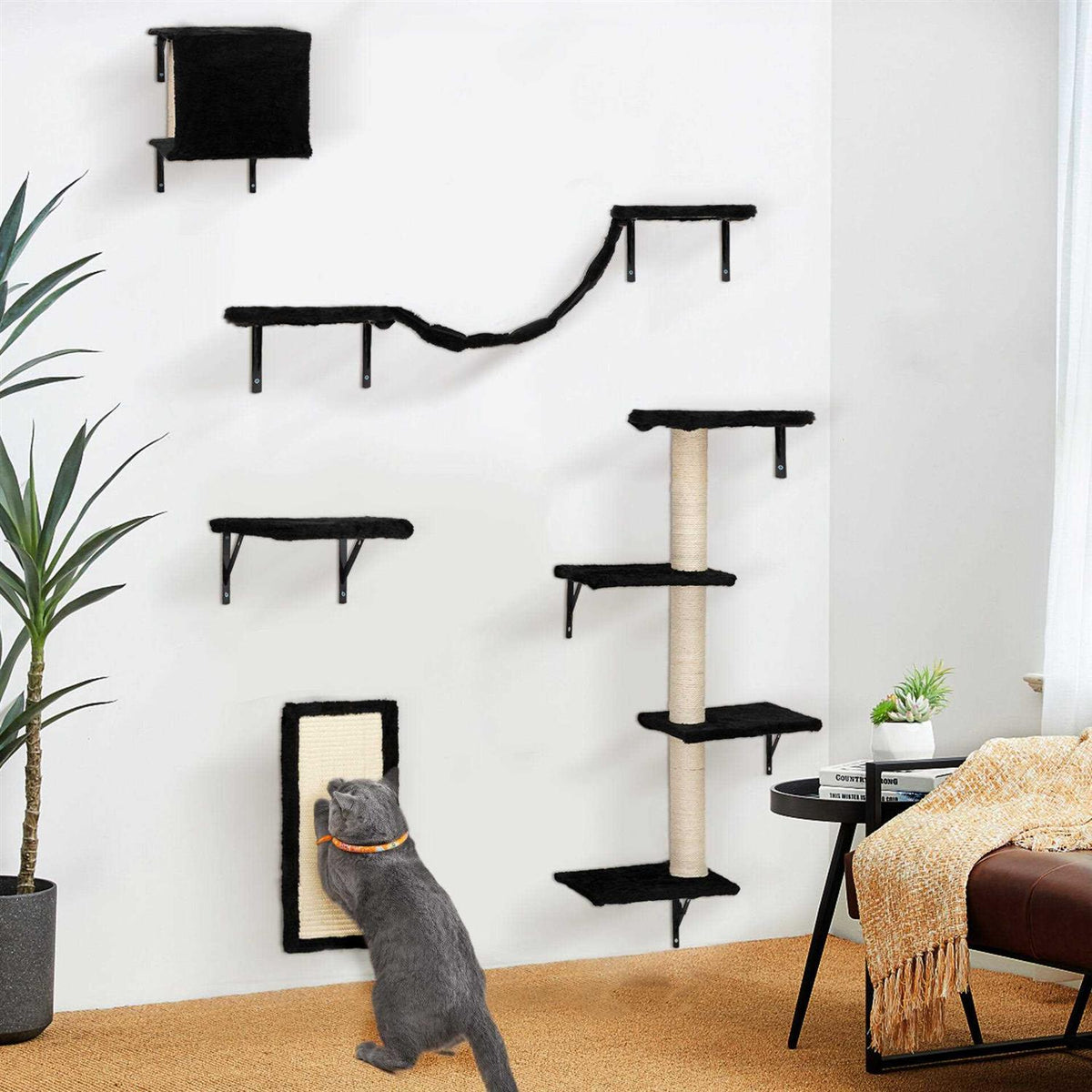 Wall Mounted Shelves Set Cat Tree Q681
