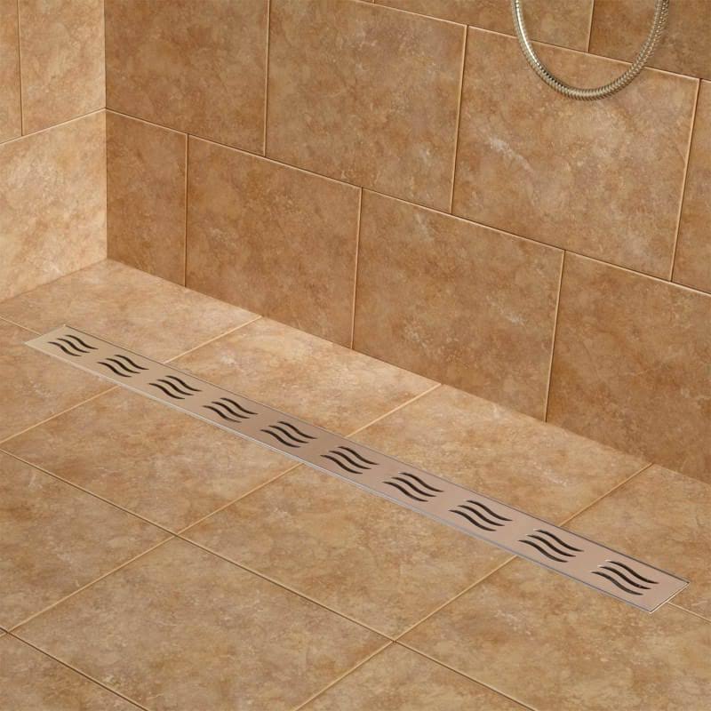 Brushed Stainless Steel Linear Shower Drain U1881