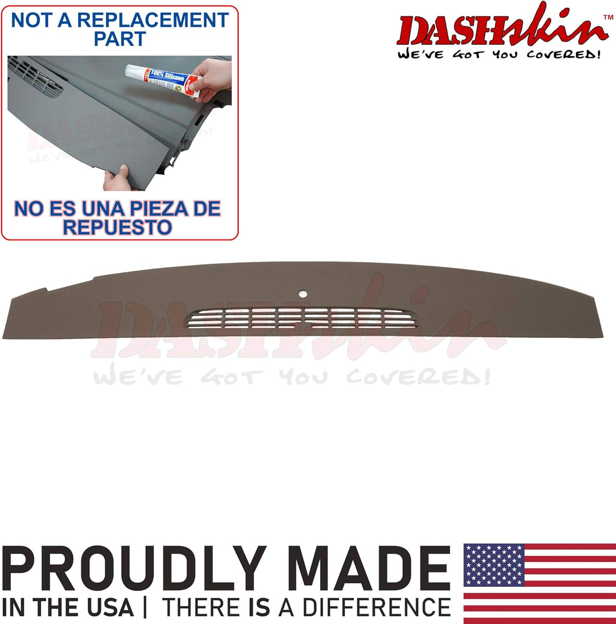Molded Defrost Dash Cover for GM SUVs & Pickups in Cocoa E177