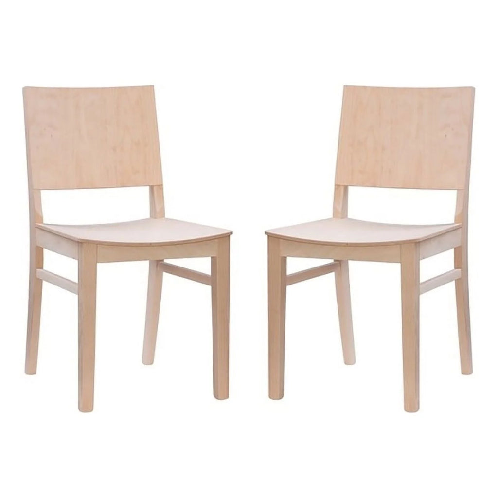 19'' Mid-Century Wood Side Chair Set of 2 L4425