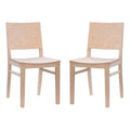 19'' Mid-Century Wood Side Chair Set of 2 L4425