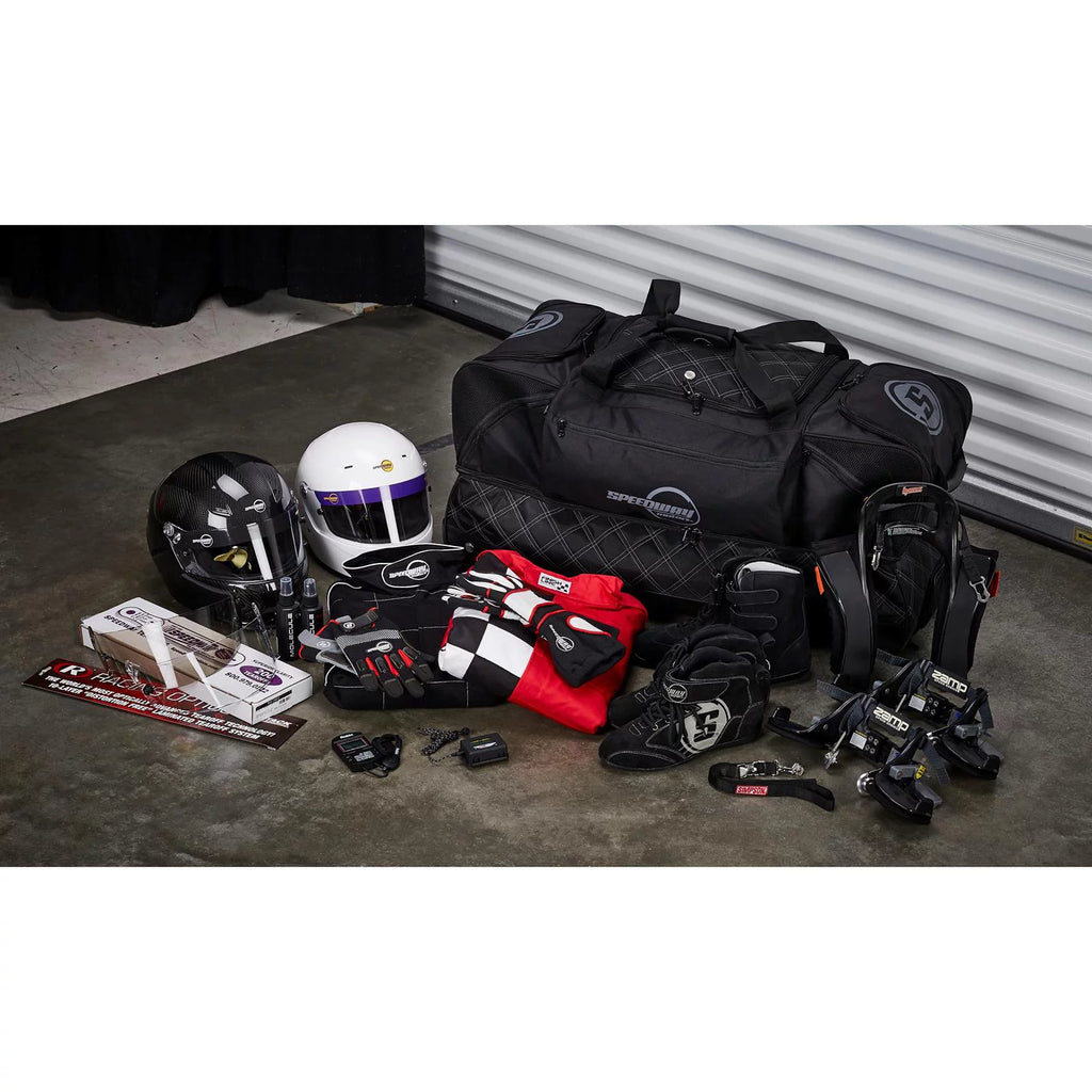 Large Multi-Compartment Nylon Travel Gear Bag with Wheels C54565