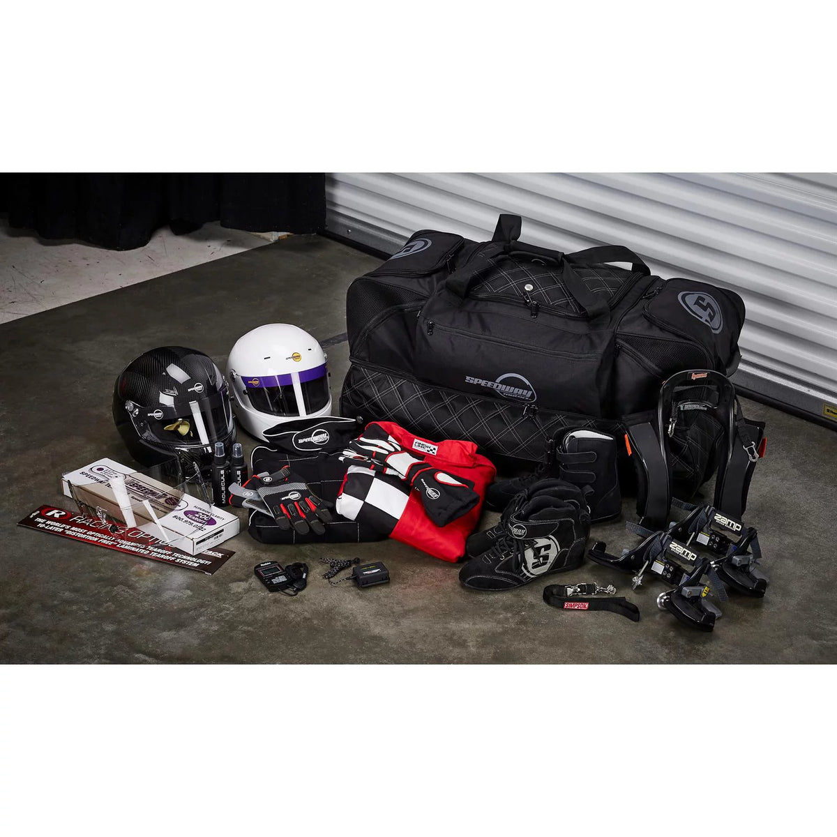 Large Multi-Compartment Nylon Travel Gear Bag with Wheels C54565