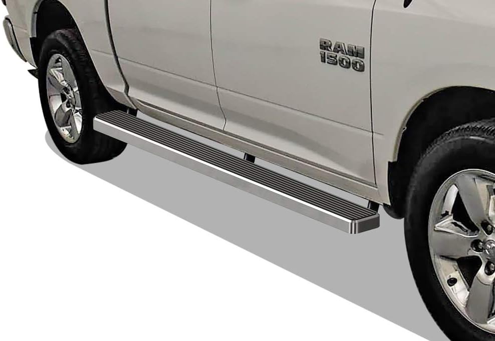 Black 6in Running Boards for Ram 1500 2009-2018 Crew Cab & Ram 2500 3500 2010-2022 E598526