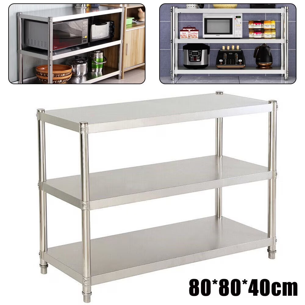3 Layer Stainless Steel Shelves Unit Kitchen Storage Organizer V33413
