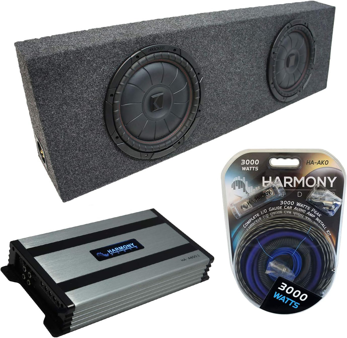 Dual 10 Sub Box Enclosure & Amp N886448