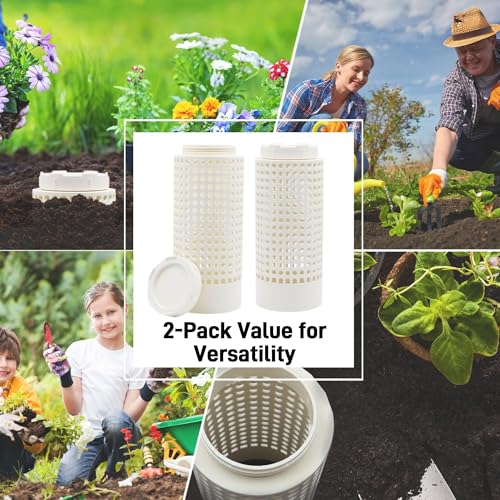 2-Pack White PVC Worm Compost Bin N798