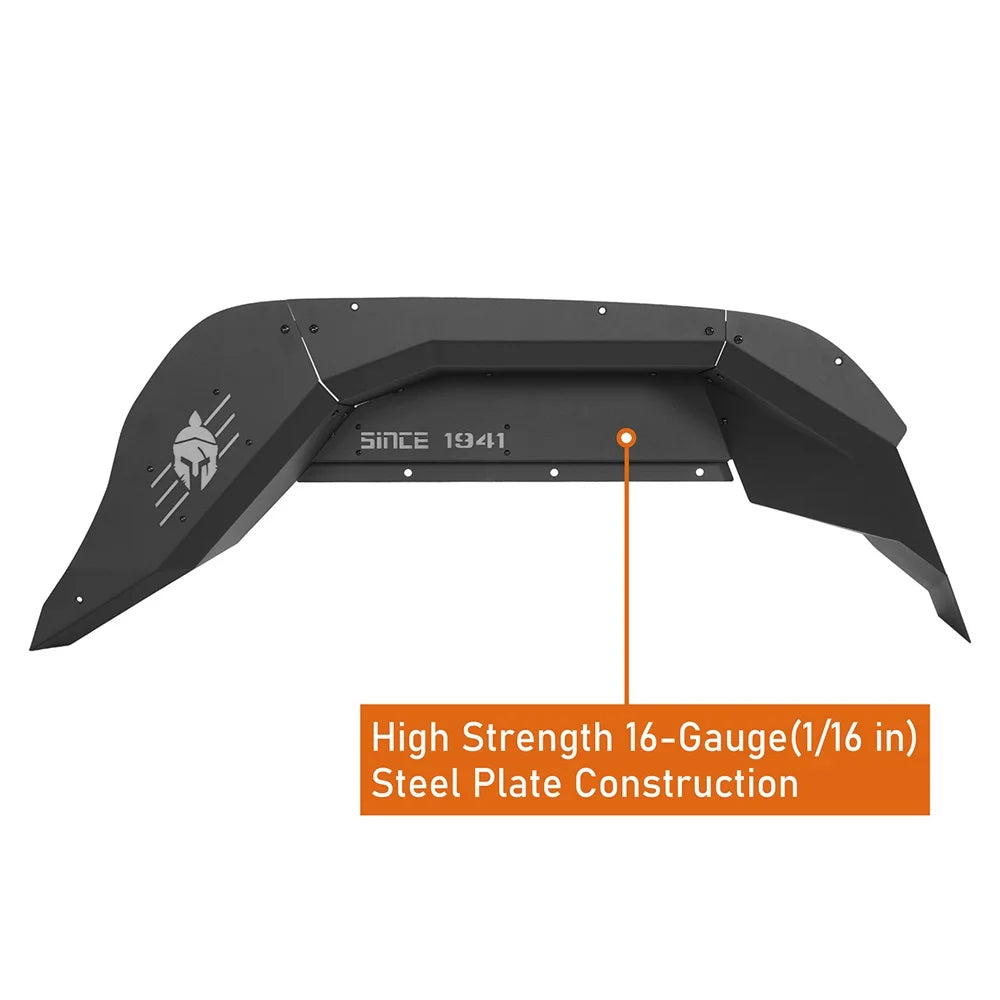2Pcs Black Steel Rear Inner Fender Liners E36072