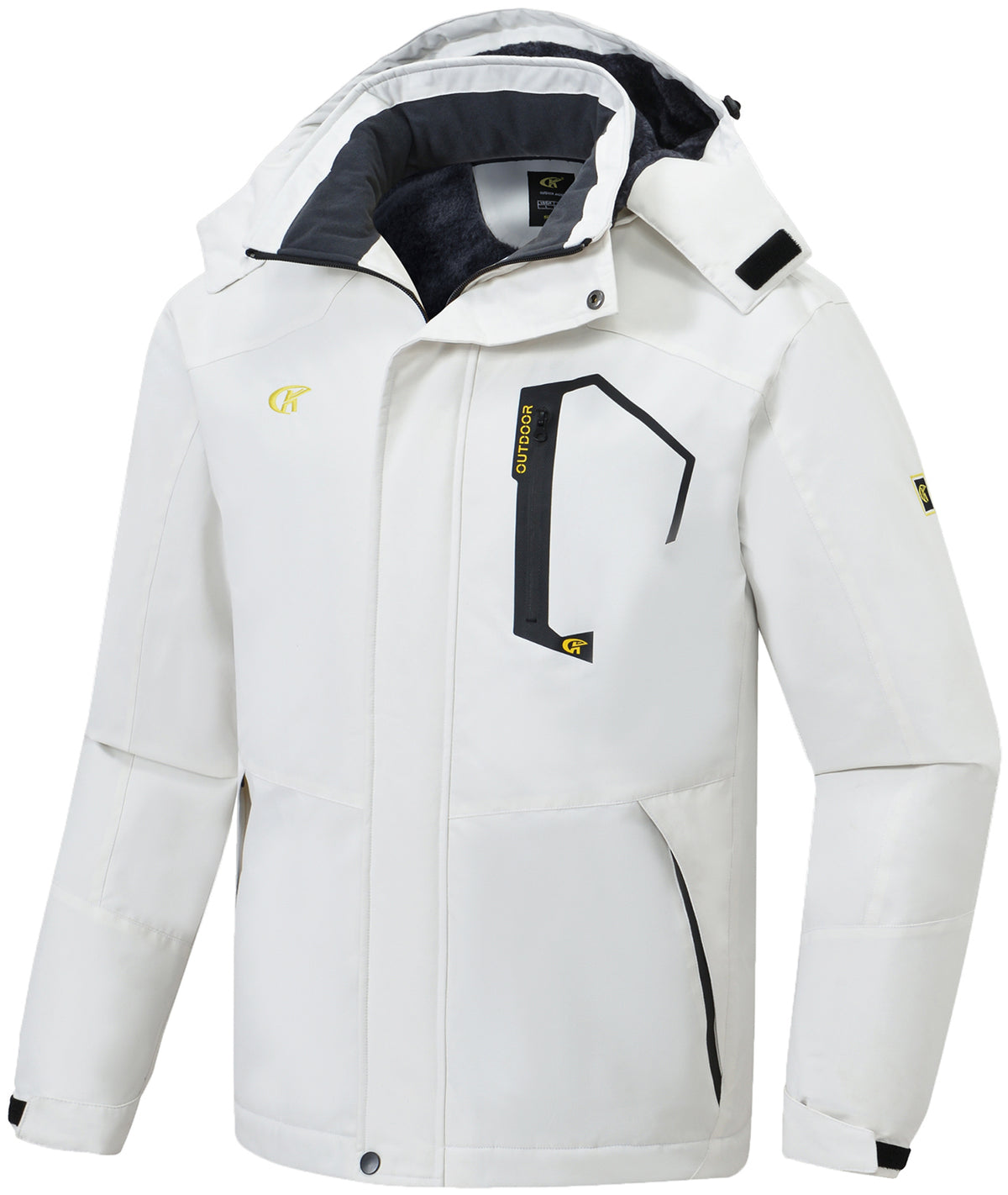 White XXL Waterproof Ski Snowboard Jacket C350243