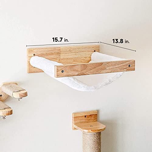 Black Stripe Wooden Cat Wall Shelf P632100
