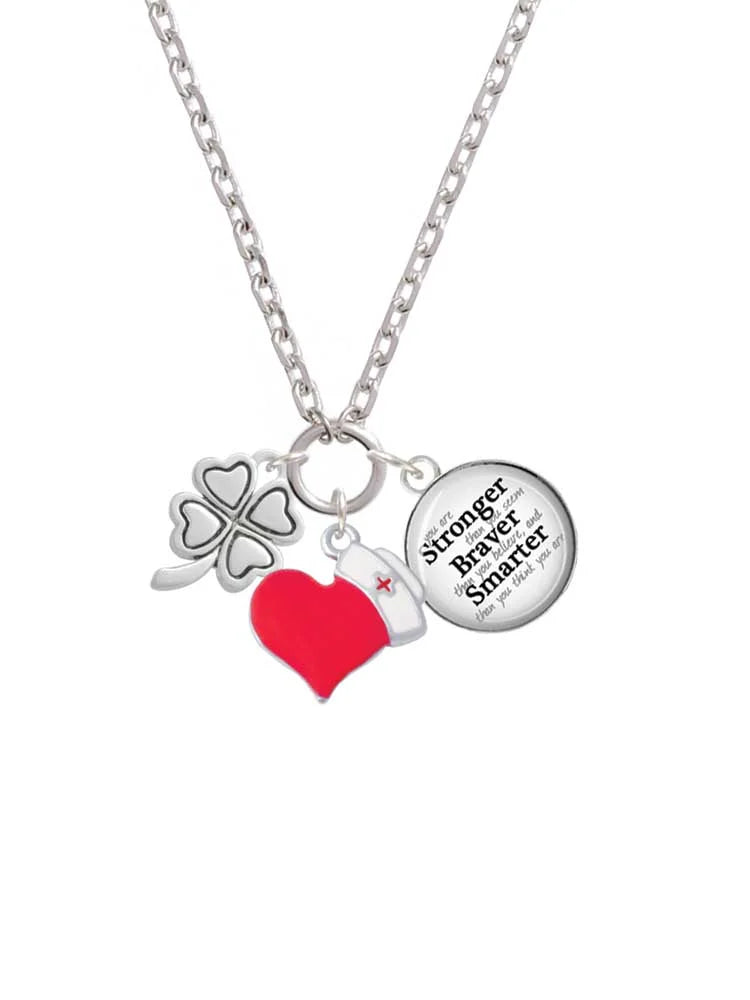 Red Heart Nurse Strong Zoe Necklace N7544