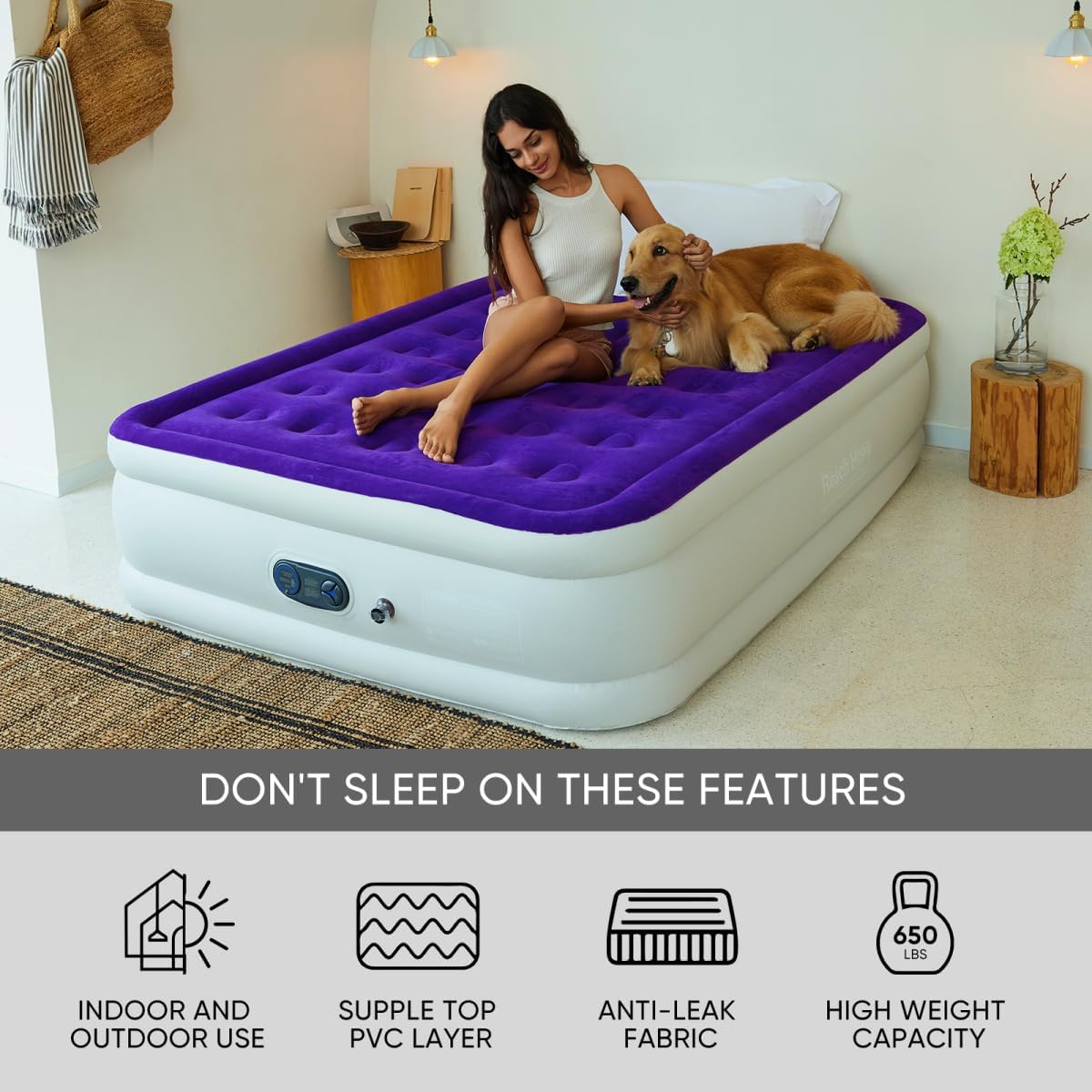Queen Size Air Mattress with Built-in Pump I5793