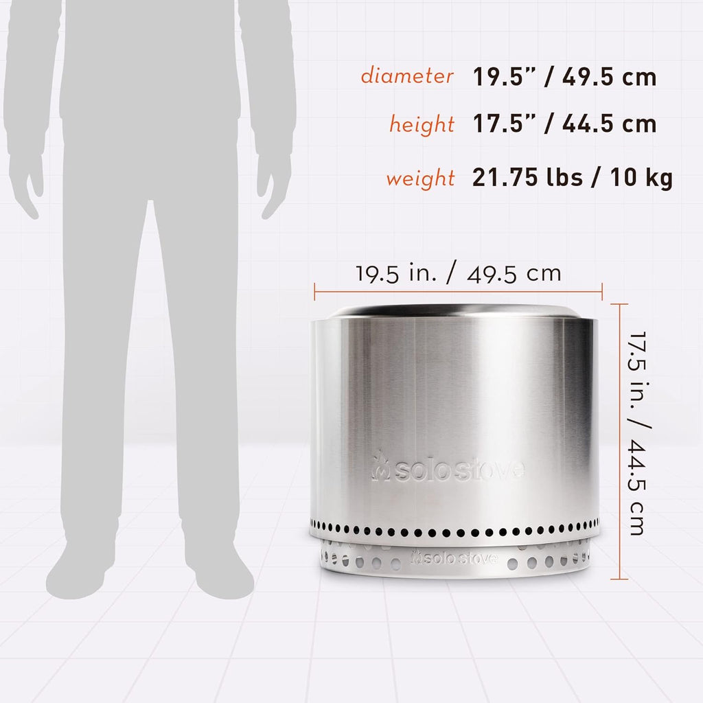 Portable Stainless Steel Fire Pit with Camp Stove Accessories B26683