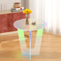 18 inch Acrylic Iridescent Side Table U12619