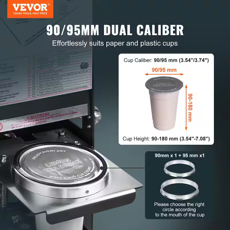 500-650 Cups Automatic Cup Vacuum Sealer with LCD Panel K401454