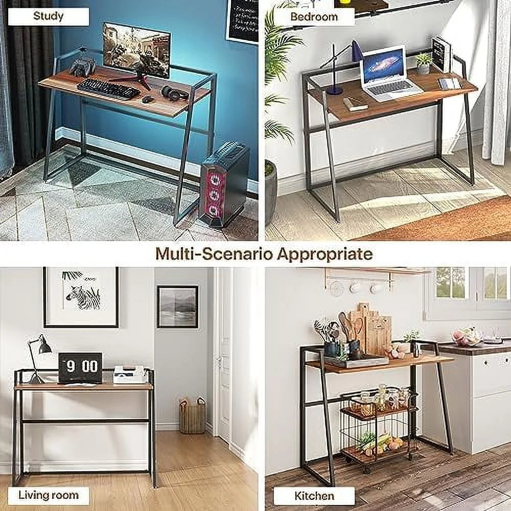 Black 41 inch Folding Computer Desk S722163
