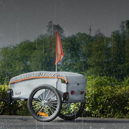Heavy-Duty Foldable Bike Cargo Trailer with Universal Hitch M814541