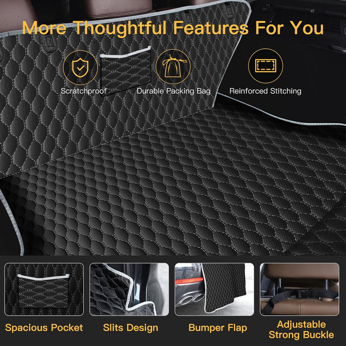 Black Water Resistant SUV Cargo Liner K412