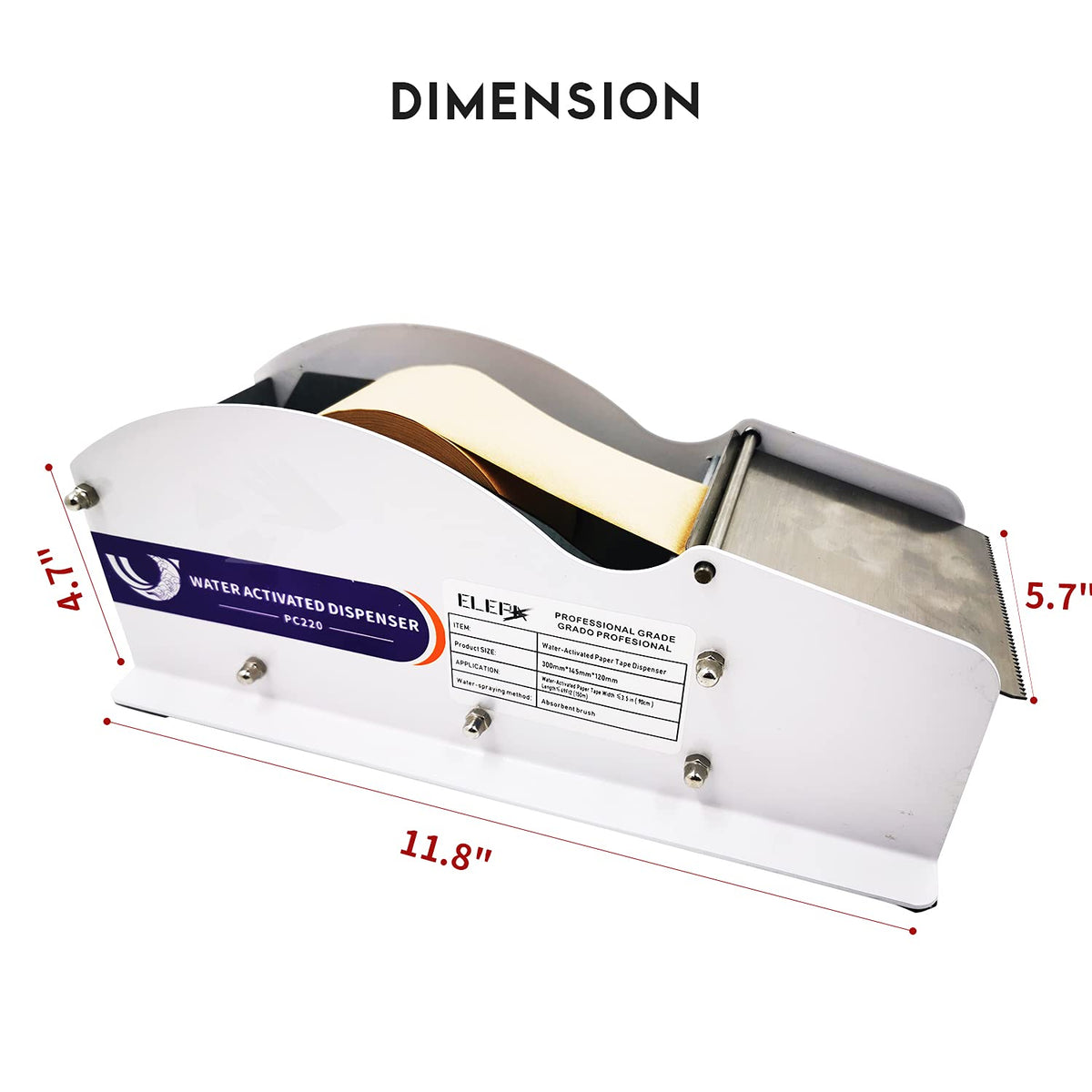 Manual Kraft Tape Dispenser, 3.5-Inch Wide V797