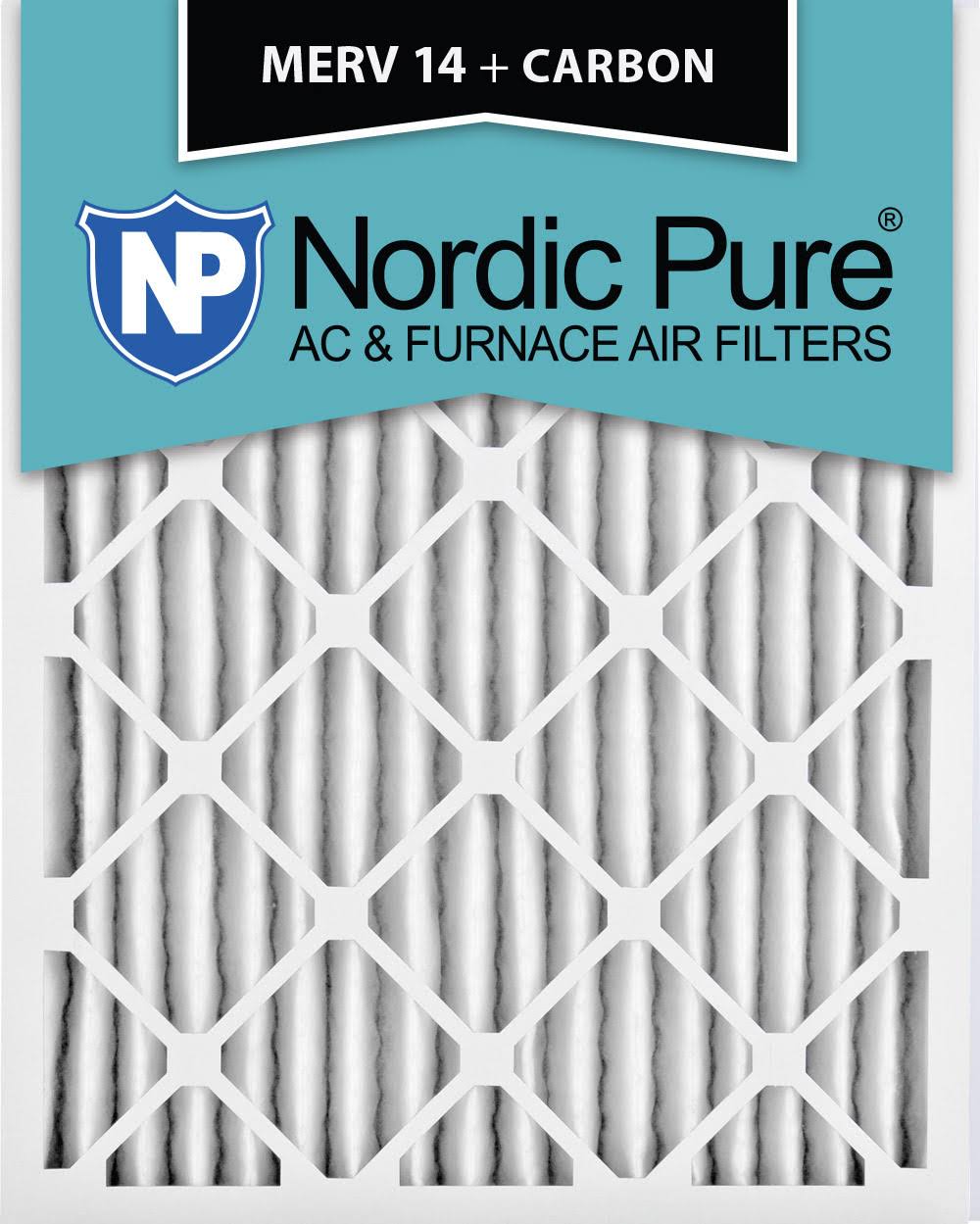16x25x2 MERV 14 Carbon AC Furnace Air Filters Qty 12 Y309991