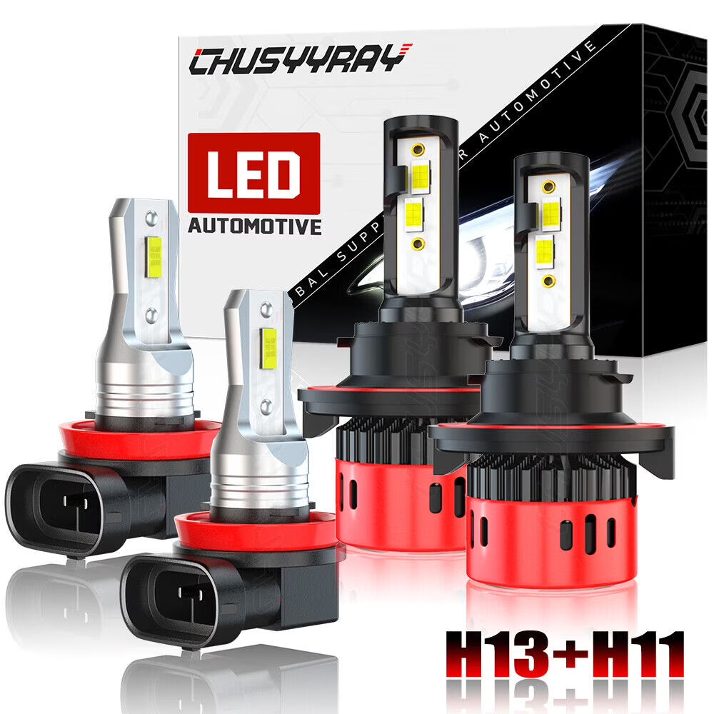 6000K LED Headlights 9008/H13 High Low Beam H11/H8/H9 Fog Lights Bulbs S522