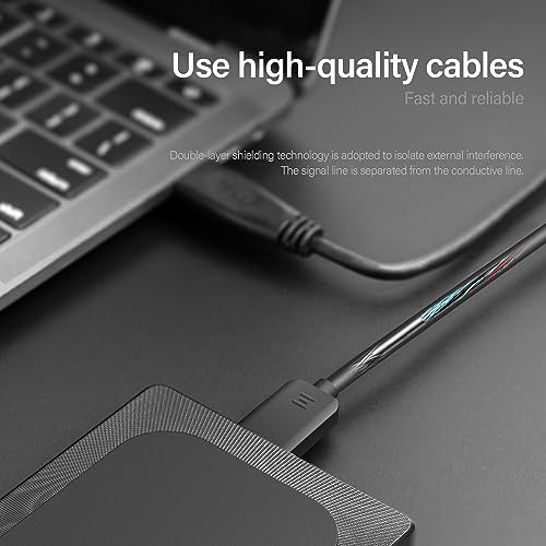 1TB Ultra Slim Portable External Hard Drive USB 3.0 USB-C X2265