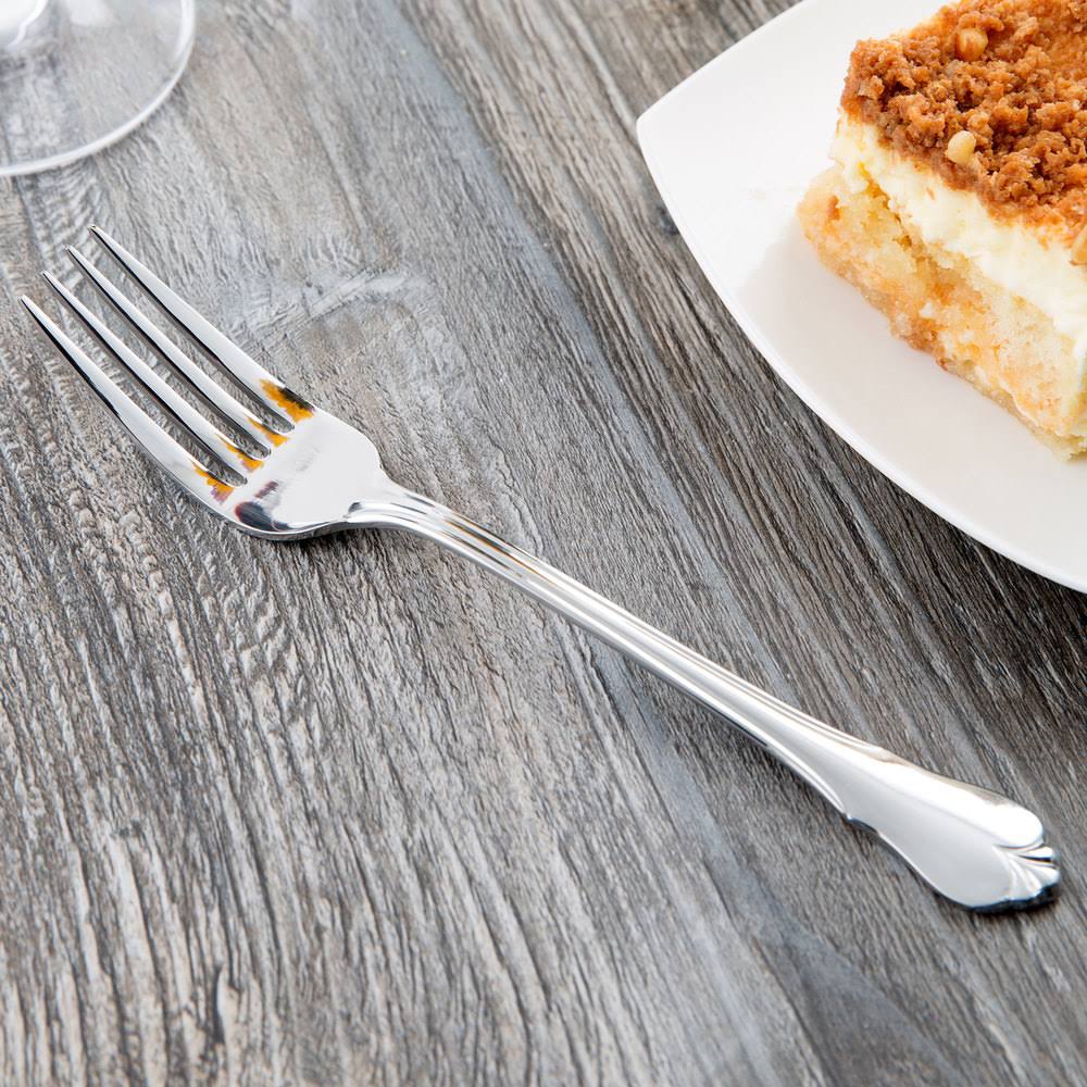18/0 Stainless Steel Dessert Fork - 36/Case Q57735