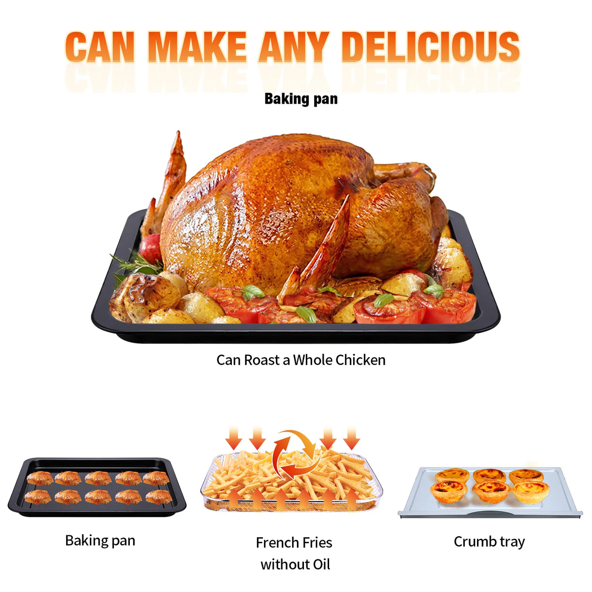 10QT Air Fryer Toaster Oven Convection Rotisserie Dehydrator T835277