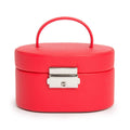 Red Saffiano Mini Oval Box I777