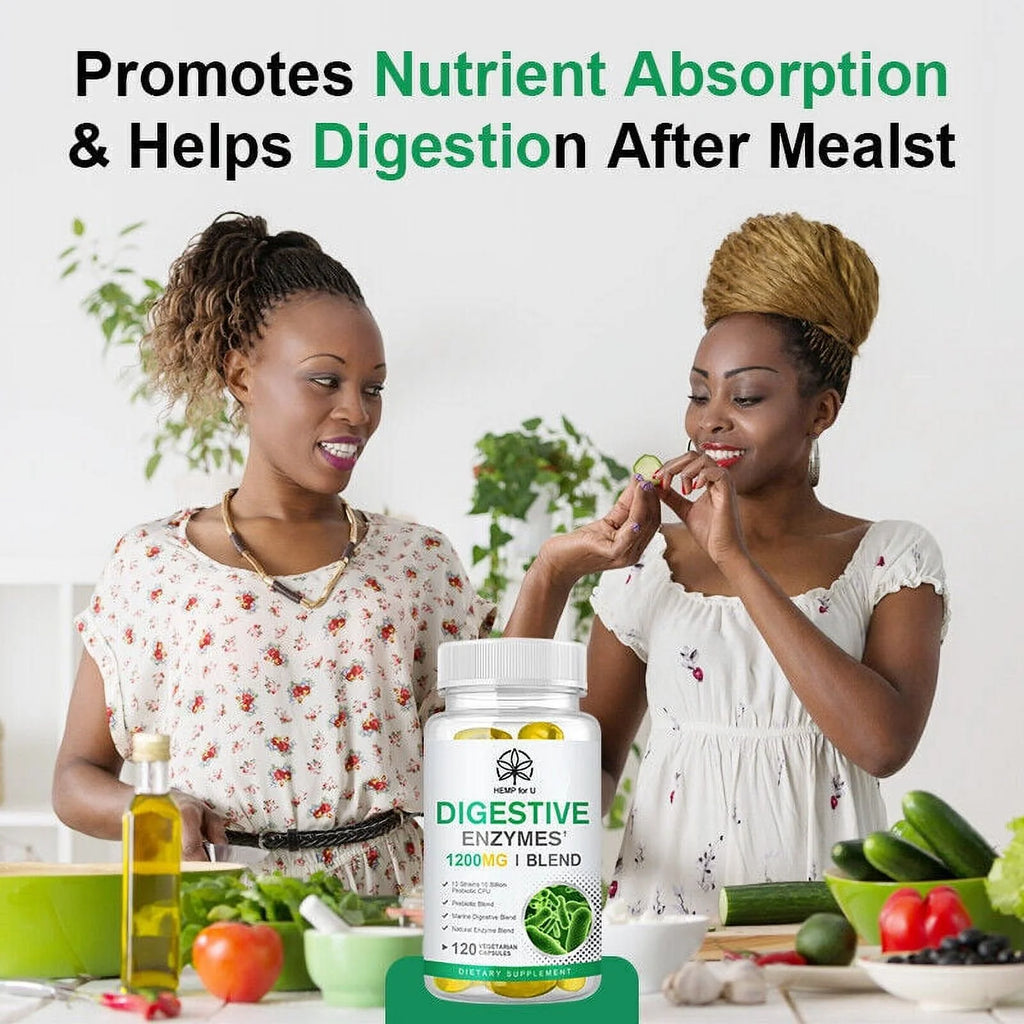 Probiotic Digestive Multi Enzymes 1200 mg 60 Capsules Q365