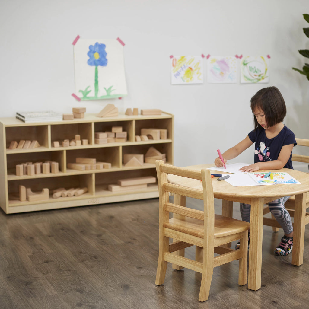 Mobile Block Storage Cart, Large, Natural V71362