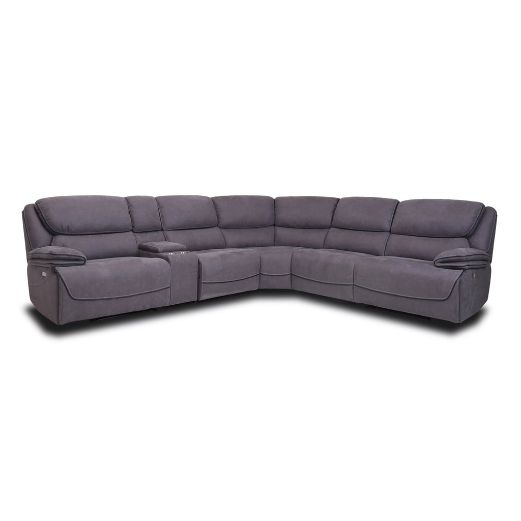 Gray Fabric Power Reclining Sectional D554365