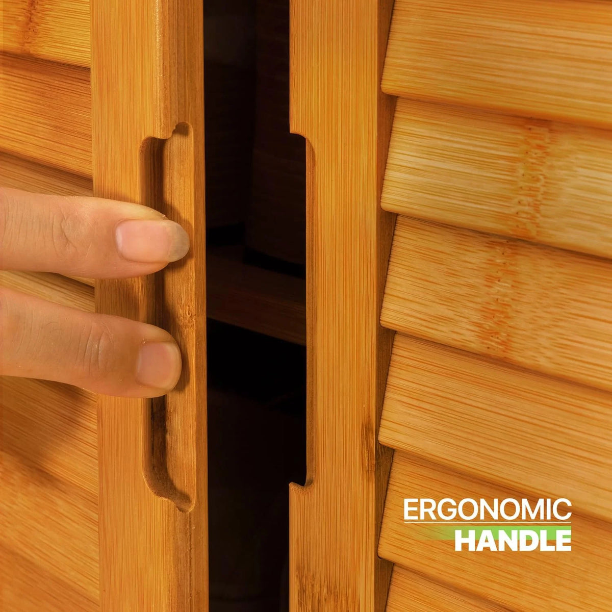 Tall Bamboo Shoe Storage Cabinet with Double Shutter Doors E395