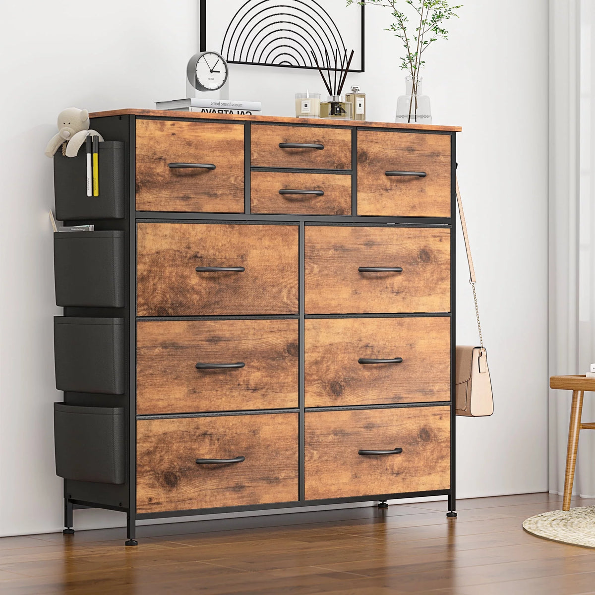 Brown 10 Drawer Dresser L205