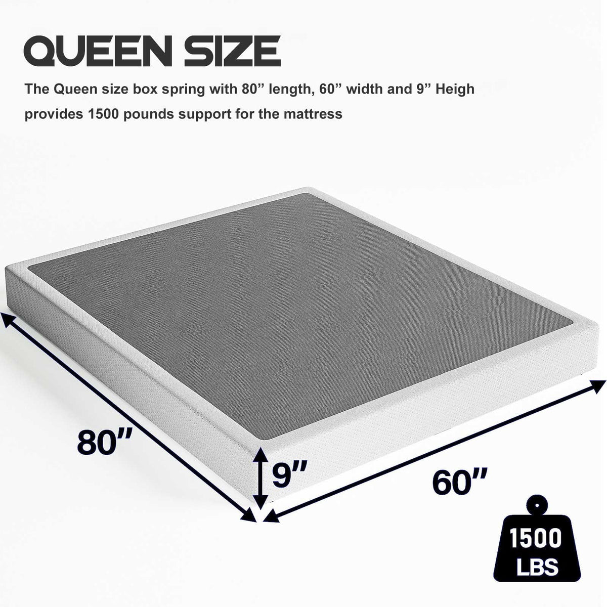 9 inch Queen Metal Box Spring Q962