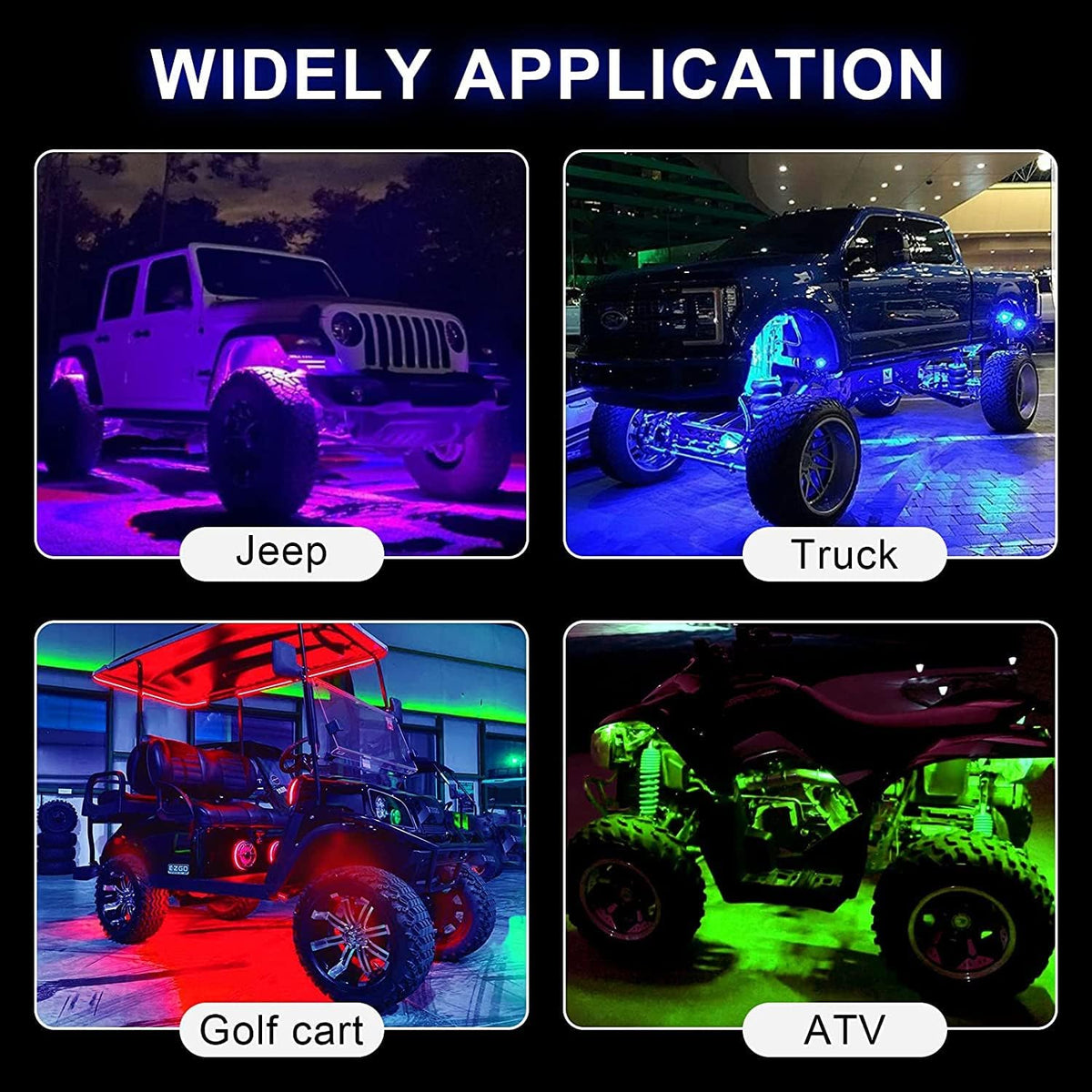 RGB LED Rock Lights 10 Pods Y7204