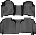 Custom Fit Floor Mats 2 Row Liner Set Black Q83724