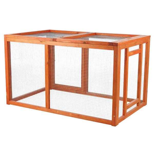 Large Metal Chicken Coop Walk-in Poultry Cage Chicken Run Pen Dog Kennel Duck House with Waterproof and Anti-Ultraviolet Cover B71894