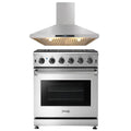 30 Gas Range and Range Hood Q242