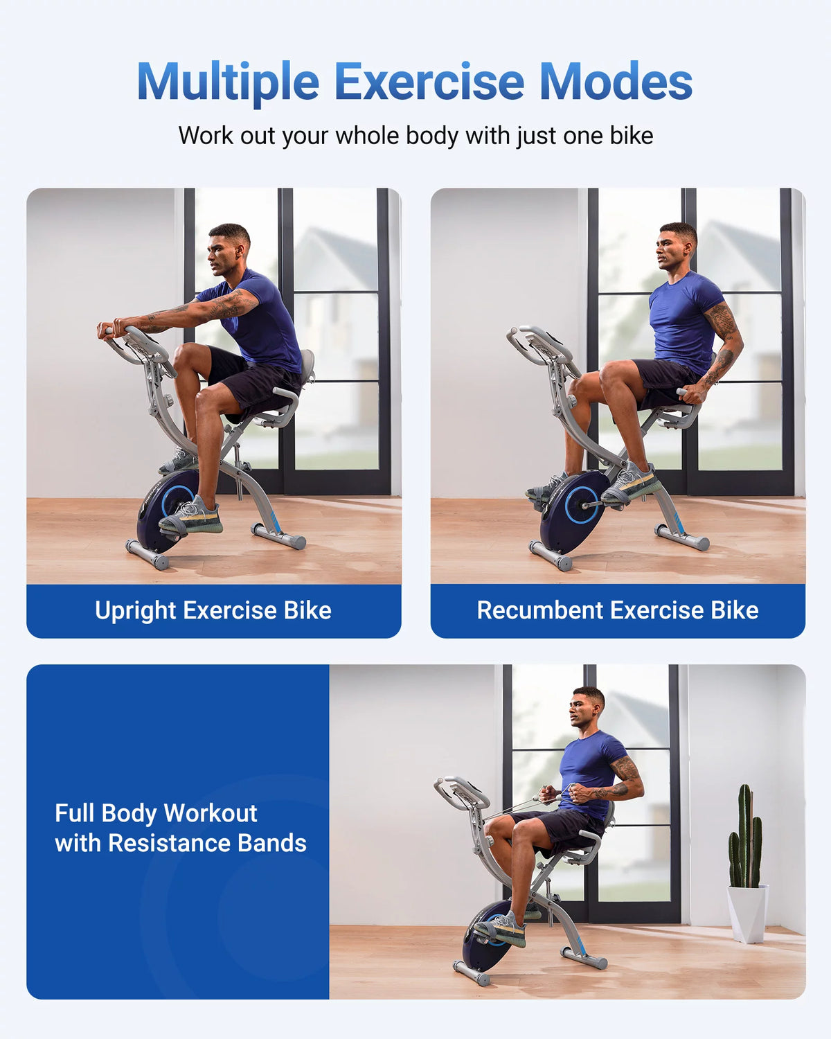 Folding Magnetic Upright Exercise Bike I5888