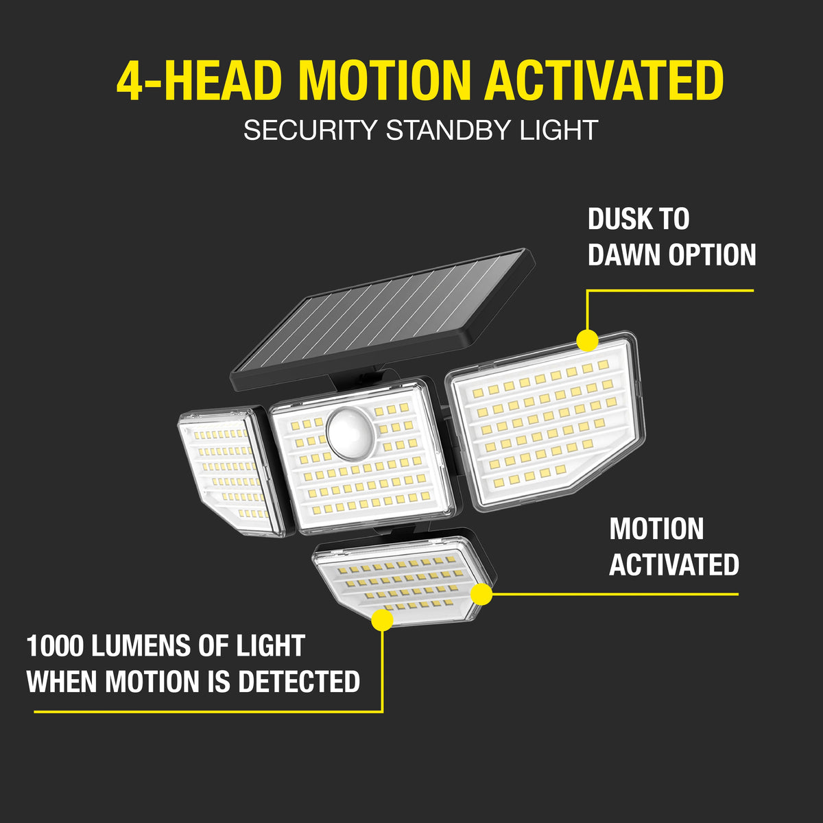 Adjustable Solar Motion LED Security Light 2-Pack T3635